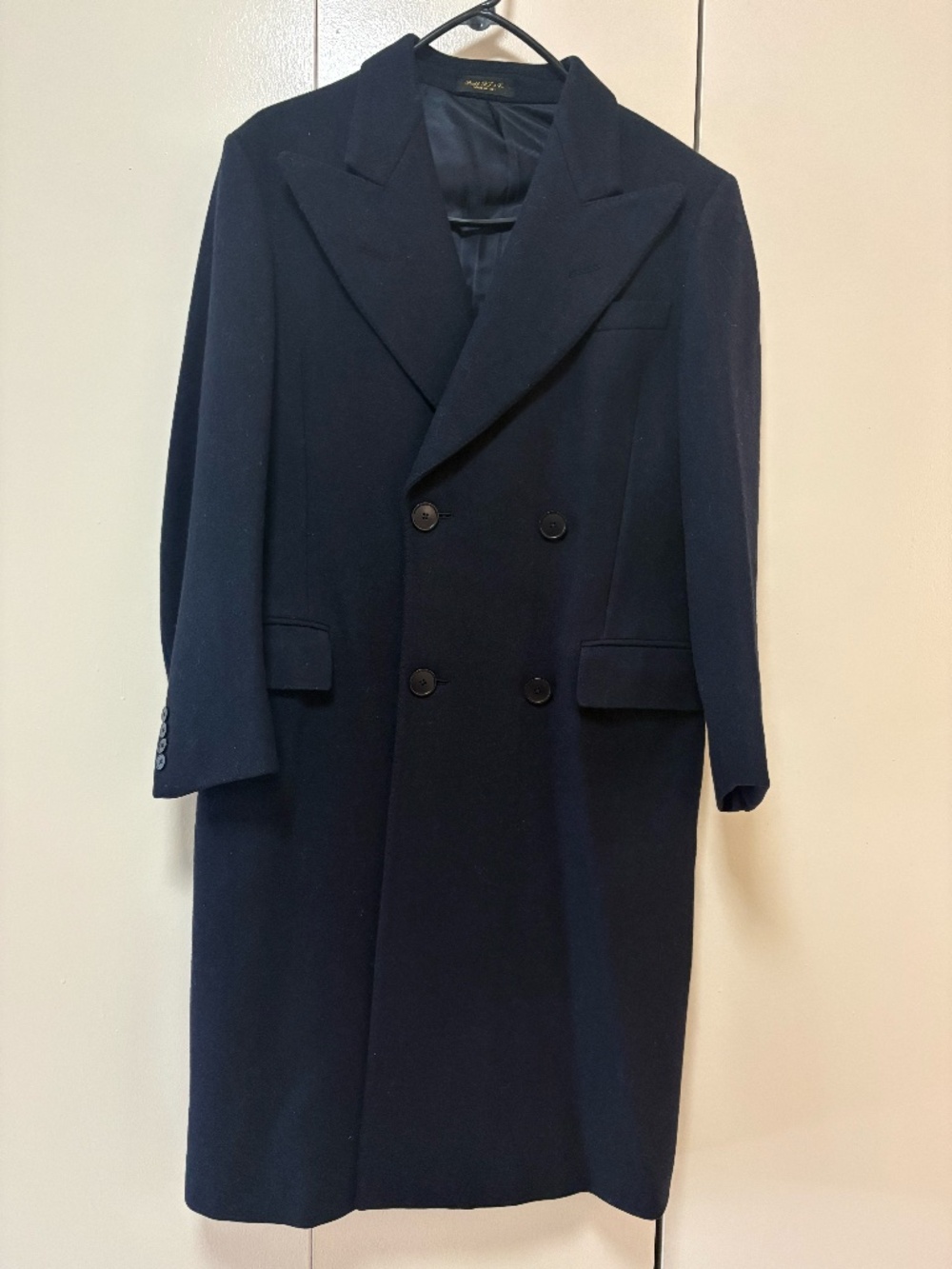 RALPH LAUREN DOUBLE RL RL BLACK TOP COAT SIZE M